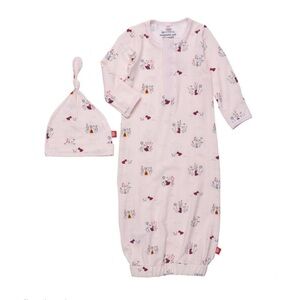 li'l red modal magnetic open bottom gown + hat